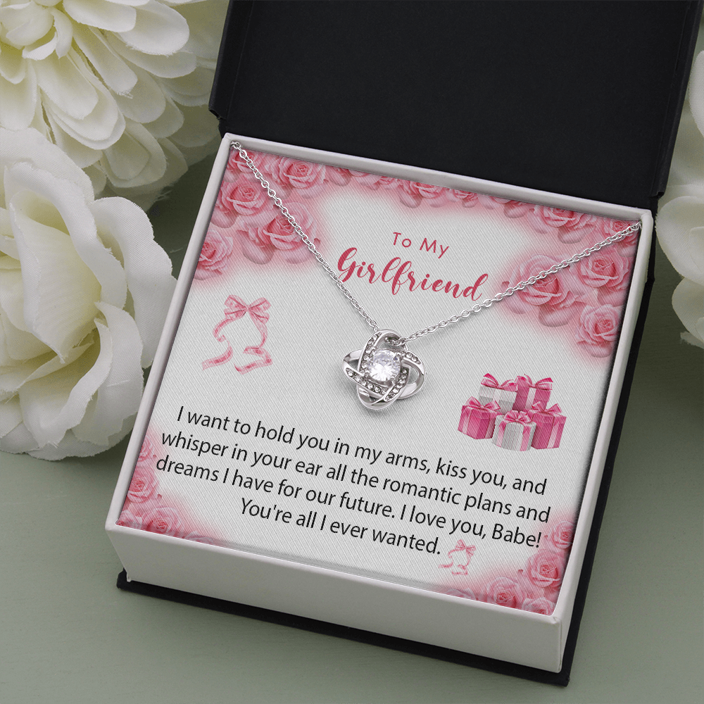 256A Necklace To My Girlfriend, Gift for Her From Boyfriend, Love Rose Gift for Girl