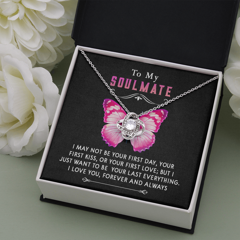 177A Necklace To My Soulmate, Butterfly Women Necklace, I LOVE YOU Forever & Always