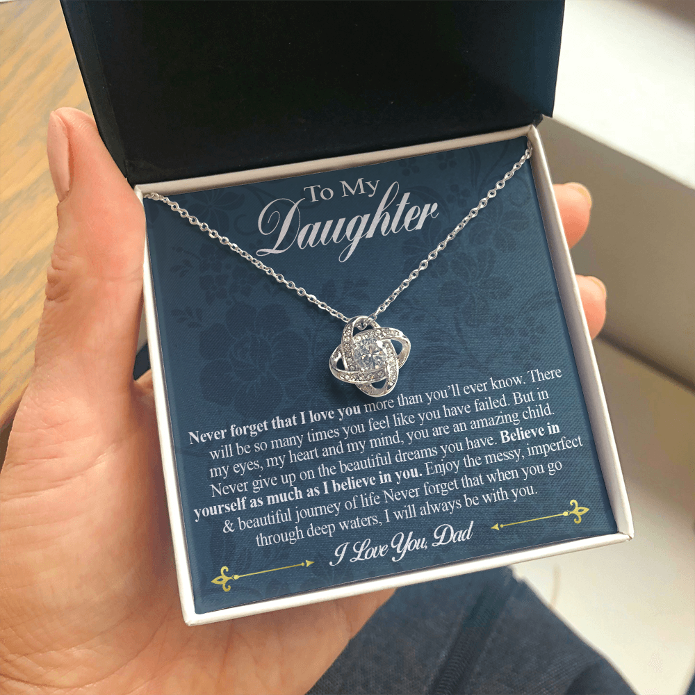 To My Daughter Necklace Christmas Birthday Special Gift From Dad, Father 500