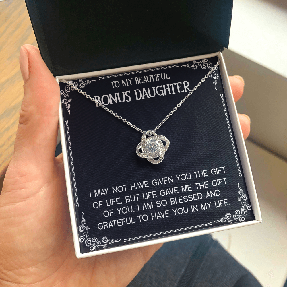 To My Bonus Daughter - Love Knot Necklace 497