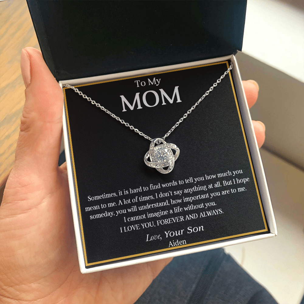 aiden Necklace for Mom, Mama, Mother - Happy Mother's Day - From Son