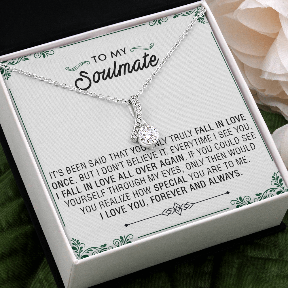 N353B To My Soulmate Necklace Engagement Anniversary Gift for Her Birthday