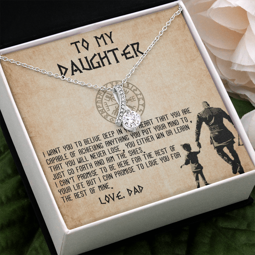 13B To my Daughter Necklace, Viking Dad Gift for Daughter, Daughter Birthday Gifts