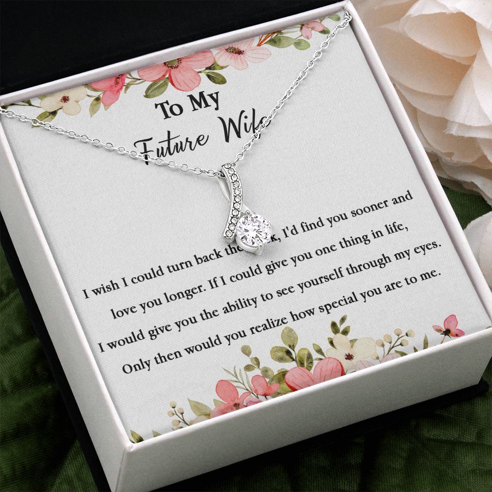 67B Necklace To My Future Wife/Girlfriend, Women Necklace for Her I LOVE YOU Forever