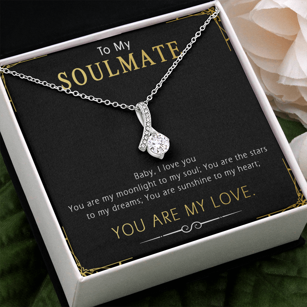 420B To My Soulmate Necklace, Gift For Wife Girlfriend From Husband, Birthday Gifts