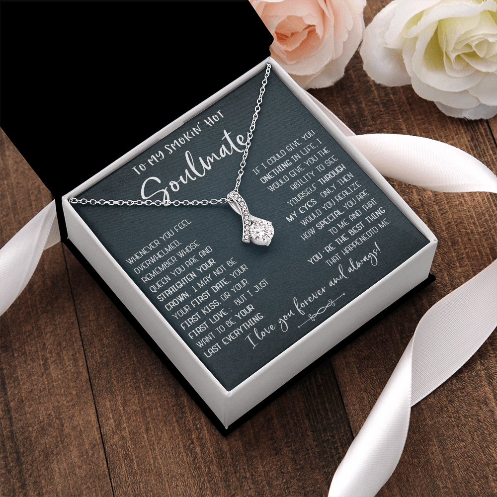 N372B To My Soulmate Necklace, Valentines Gift For Her Birthday Gift For Soulmate Wife