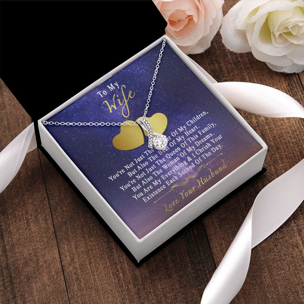 75B Necklace To My Wife, Perfect Gift for Her From Husband, I LOVE YOU Necklace Gift