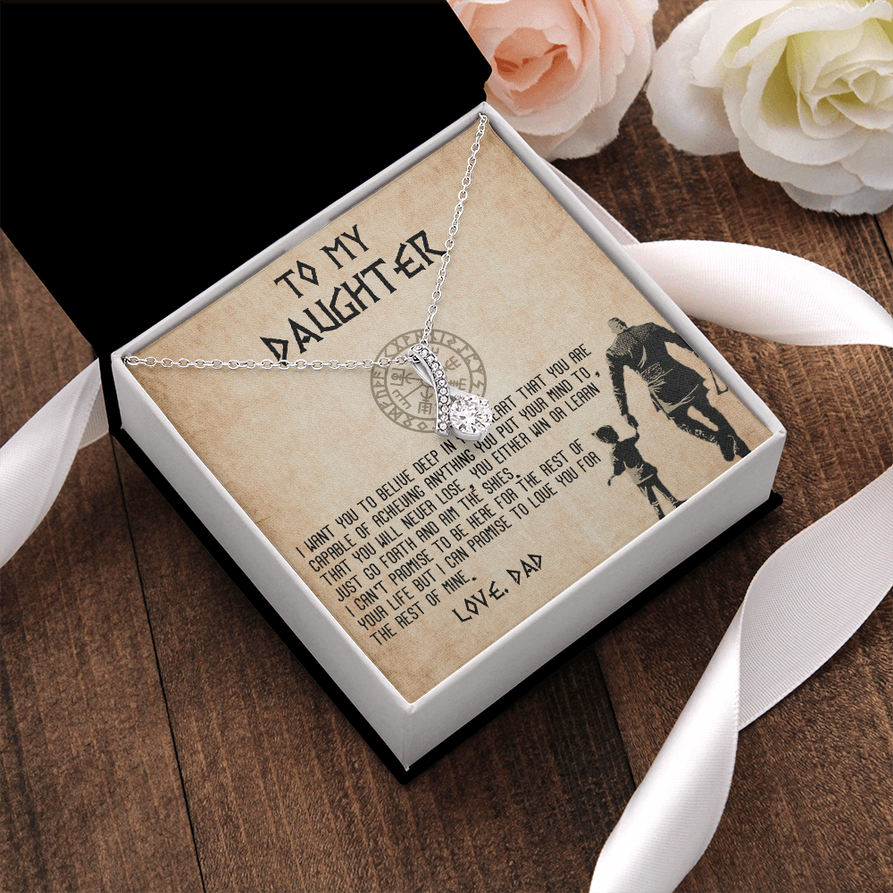 13B To my Daughter Necklace, Viking Dad Gift for Daughter, Daughter Birthday Gifts
