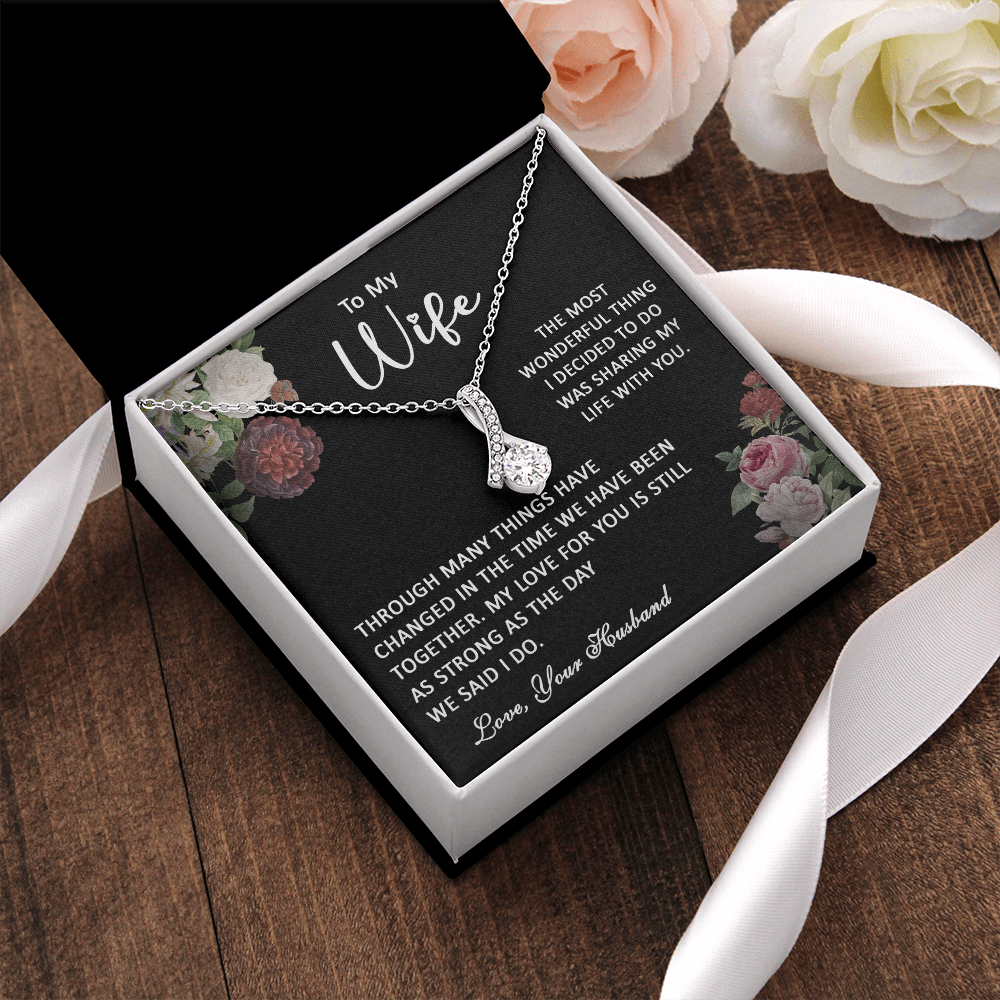 413B To My Wife Necklace, Gift Birthday Necklace From Husband For Wife, Gift Holiday