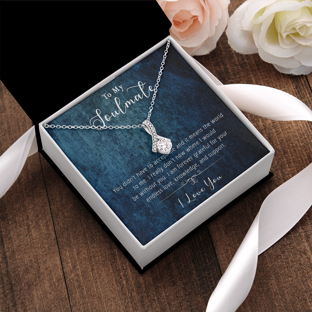 421B Wife Necklace Gift, To My Soulmate Necklace Gift, Anniversary Necklace Gift