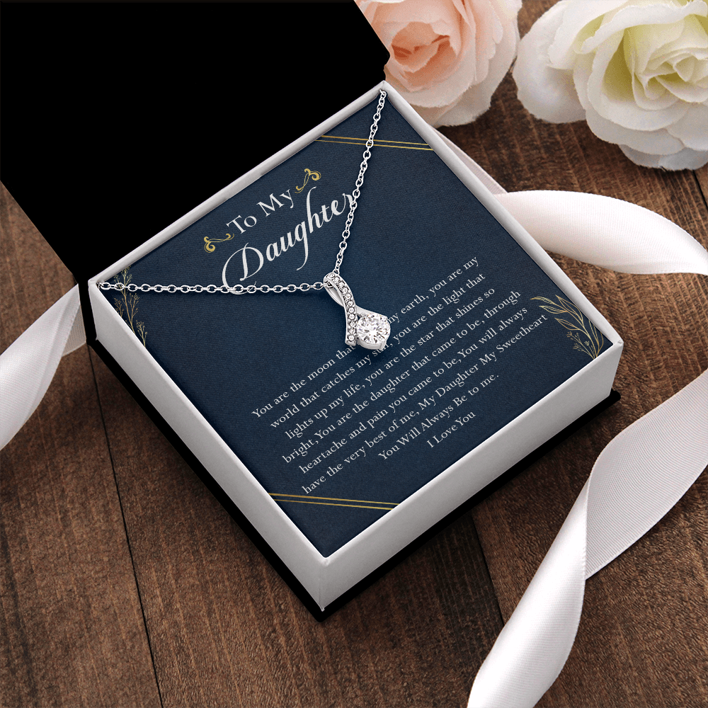 38B To My Daughter Necklace, Birthday Gift For Daughter, Gift From Dad Gift From Mom