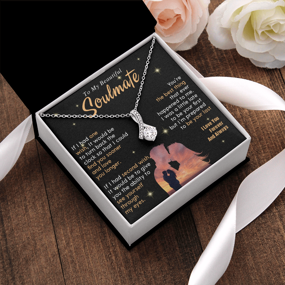 N352B To My Soulmate Necklace, Gift For Wife Girlfriend From Husband, Valentines Day
