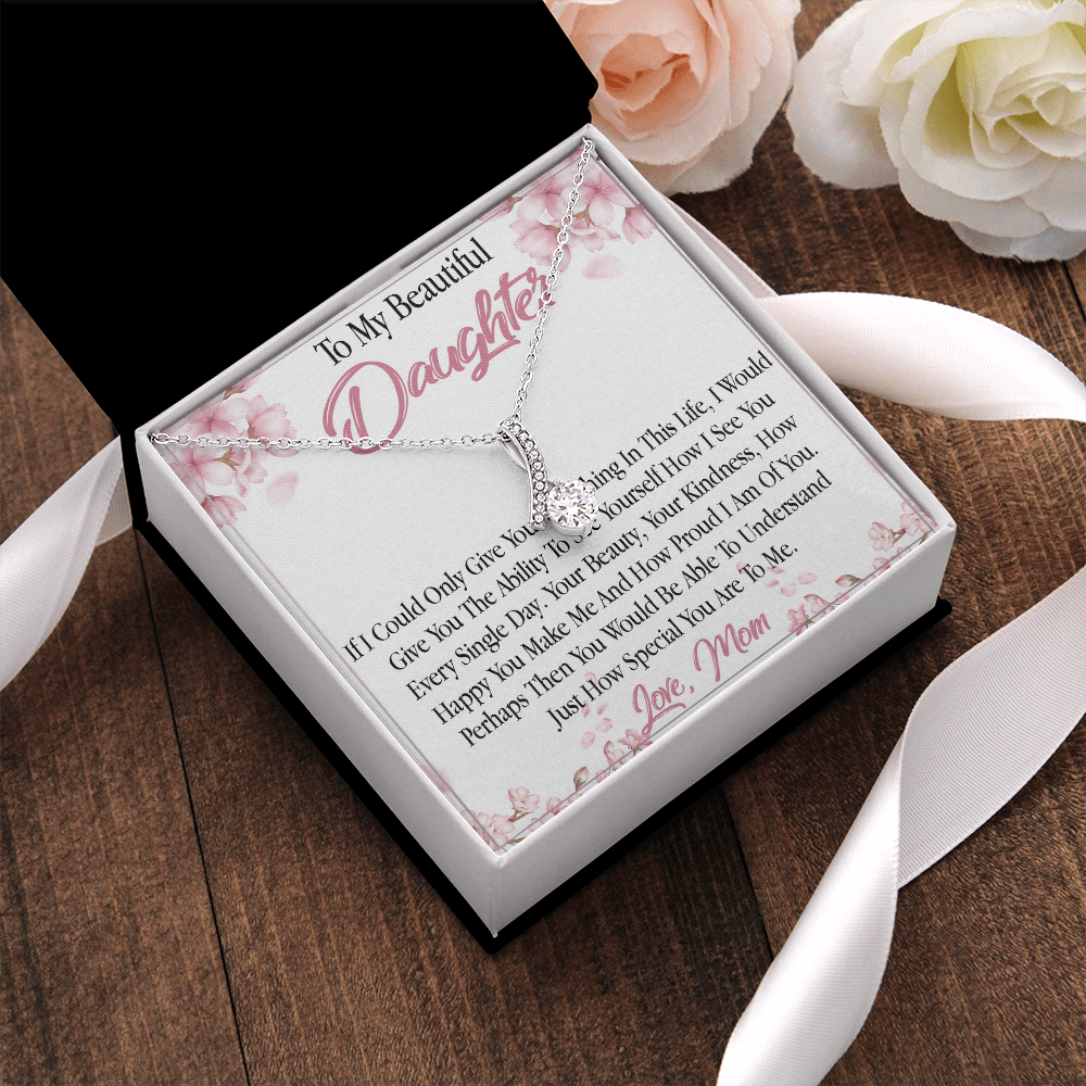 27B To My Daughter From Mom Necklace, Holiday, Birthday Gift To Daughter From Mom