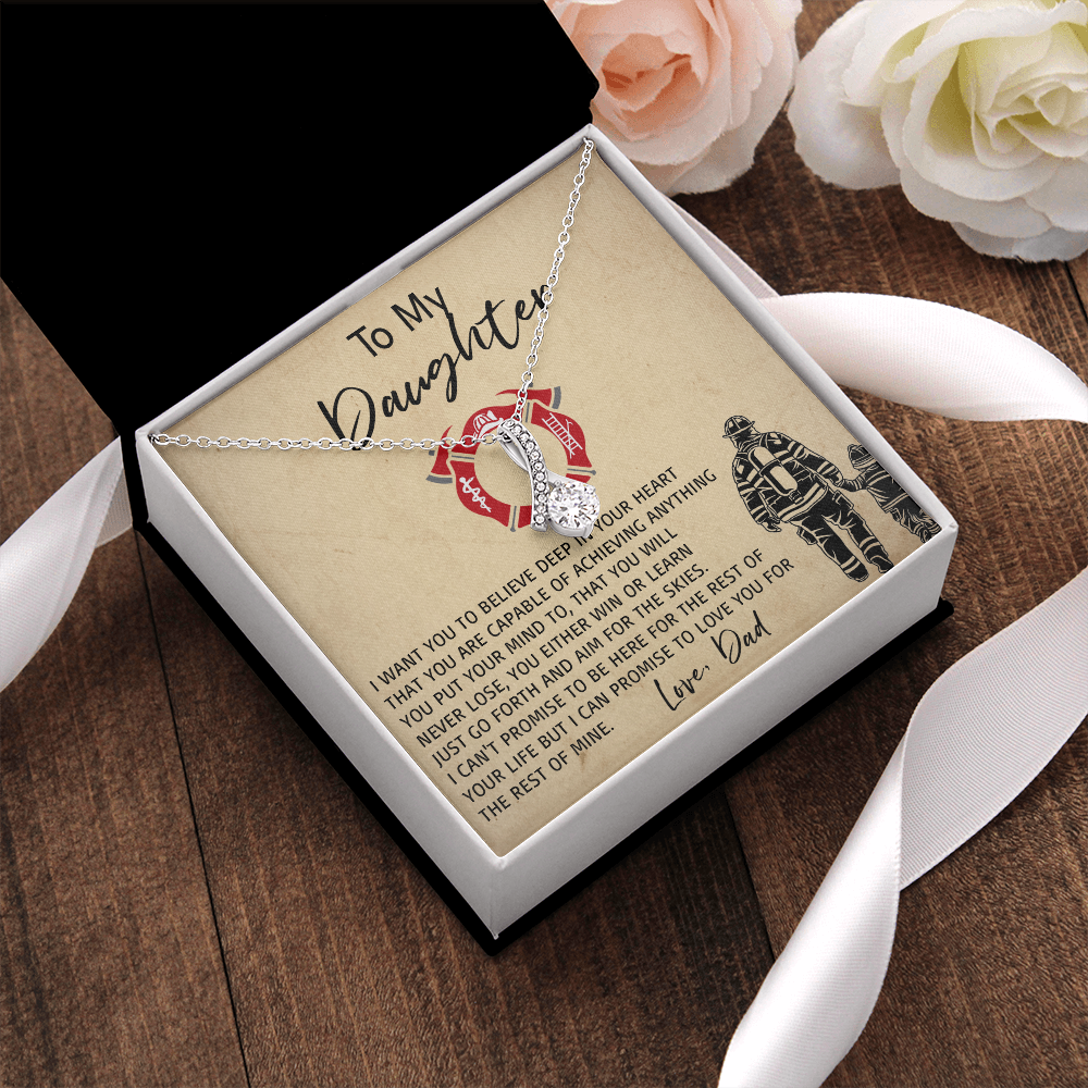 33B Daughter Necklace, To My Daughter Necklace, Birthday Gift For Daughter From Dad