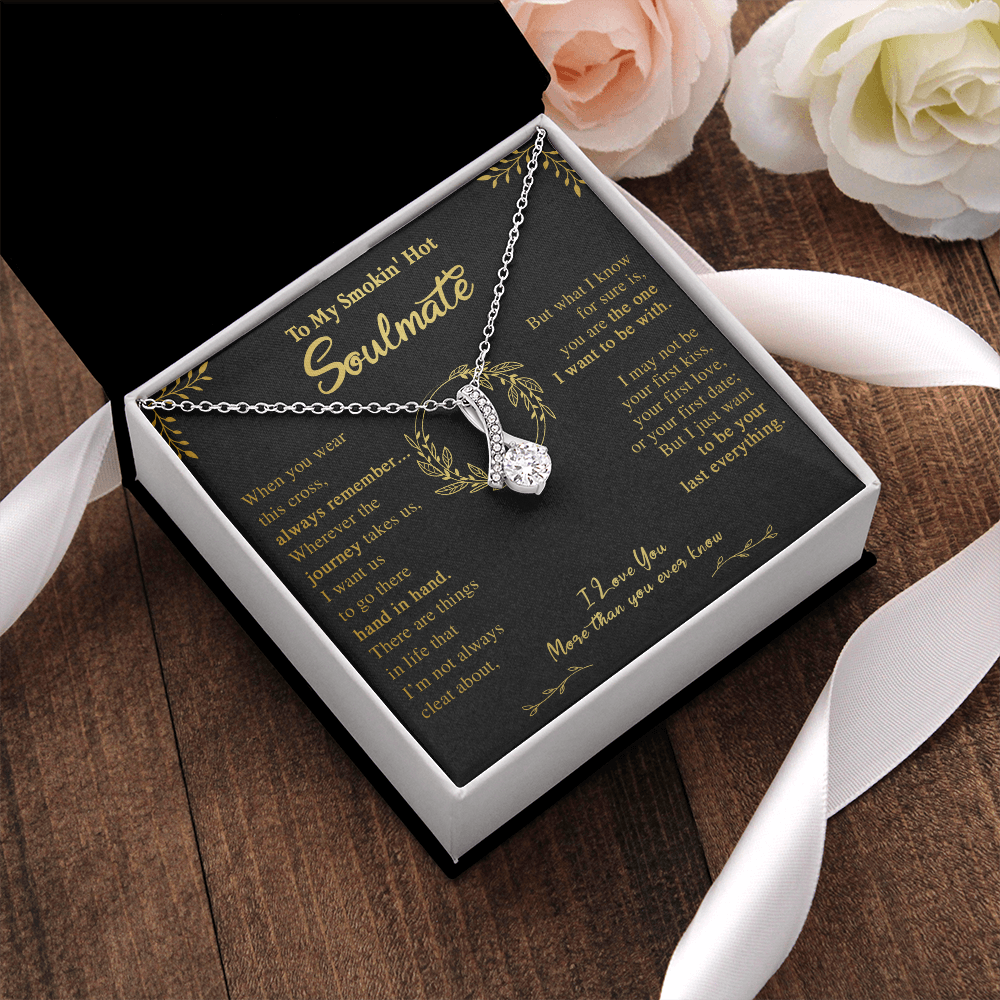 N355B To My Soulmate Necklace Engagement Anniversary Gift for Her Birthday