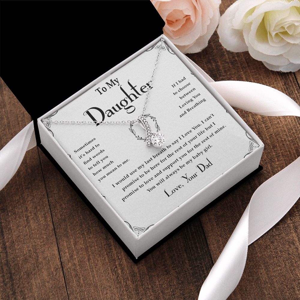 37B Necklace Gift For Daughter, Gift From Dad, Father Daughter Gift, Birthday Gift
