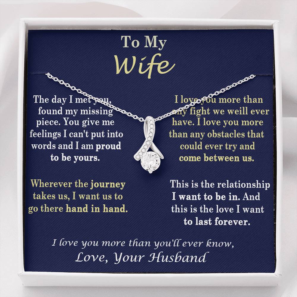 To My Wife, Necklace for My Wife Heart Necklace - Birthday, Anniversary Gift 369