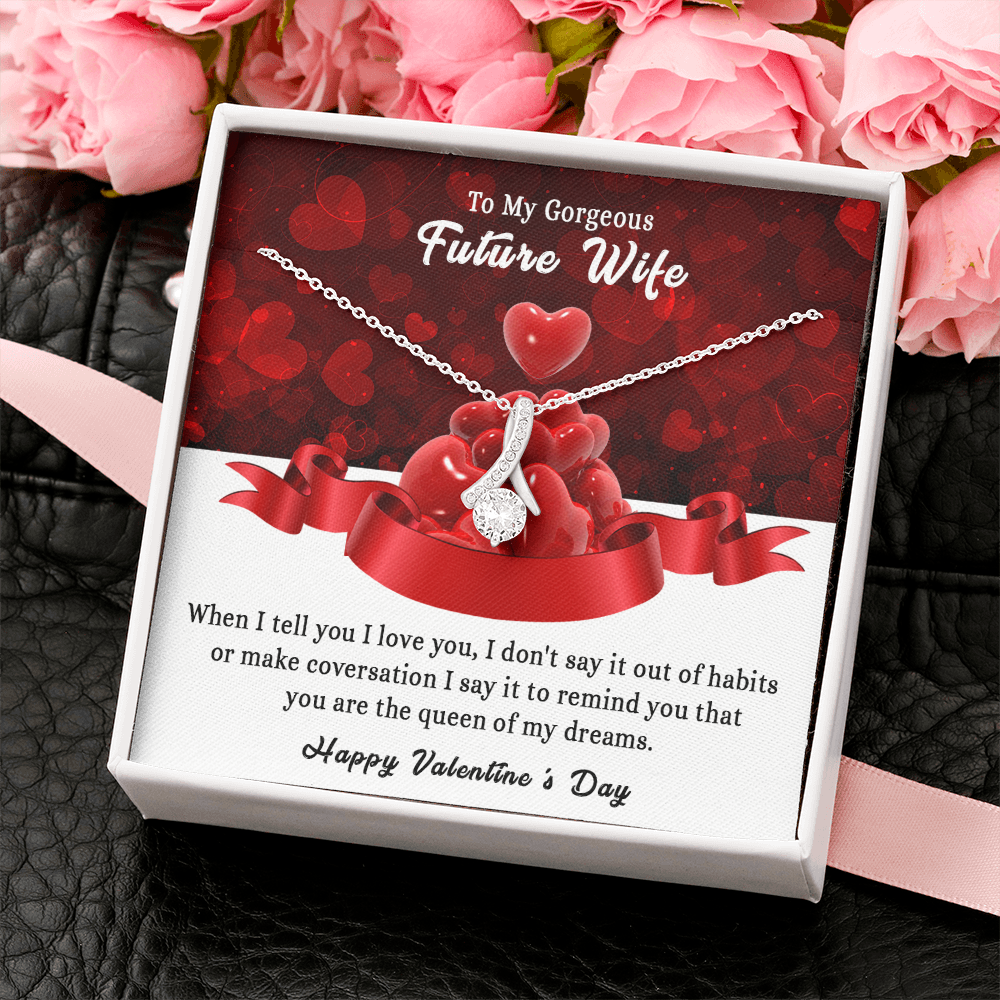 197B - To my Gorgeous Future Wife Necklace, Happy Valentine's Day Gift, Women Necklace