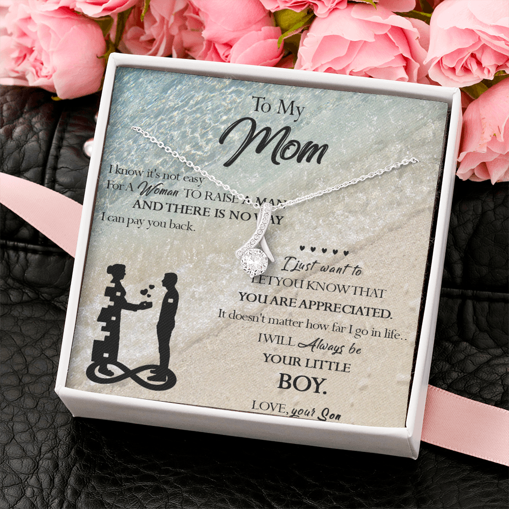 129B Necklace To My Mom, Gift for Mom from Son, Birthday Gift, Mother Necklace Gift