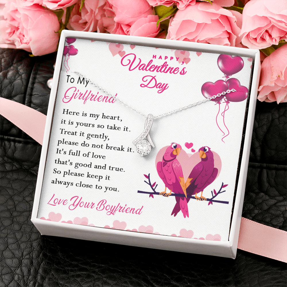 216B - Happy Valentine's Day Gift, Necklace To my Girlfriend, Necklace Love Couple Bird