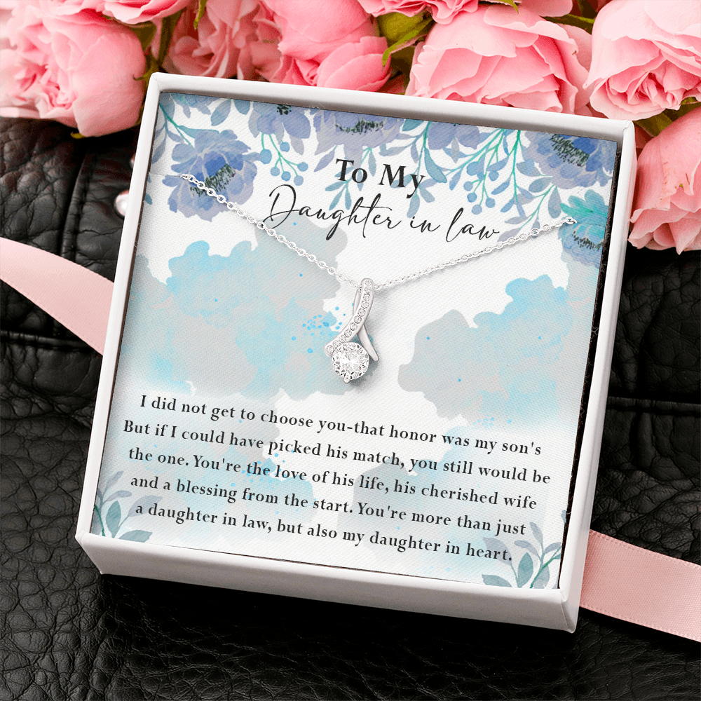134B Necklace My Daughter In Law, Gift for Beautiful Daughter, My Daughter In Heart