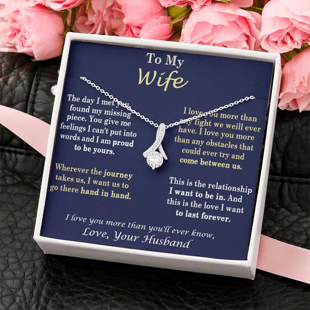 To My Wife, Necklace for My Wife Heart Necklace - Birthday, Anniversary Gift 369