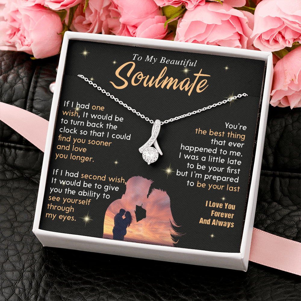 N352B To My Soulmate Necklace, Gift For Wife Girlfriend From Husband, Valentines Day