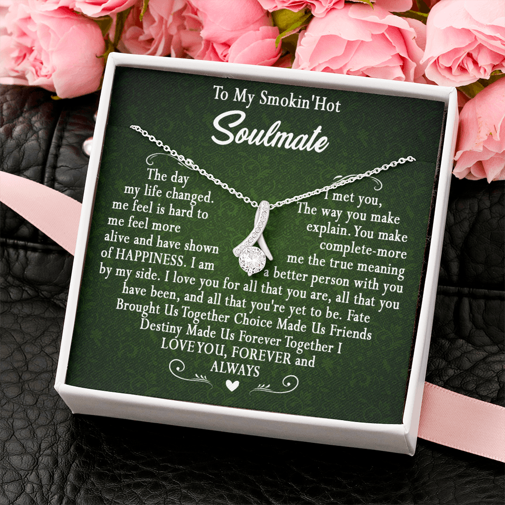 173B To My Smokin Hot Wife Necklace, Necklace Gift For Wife Soulmate Valentine Gift