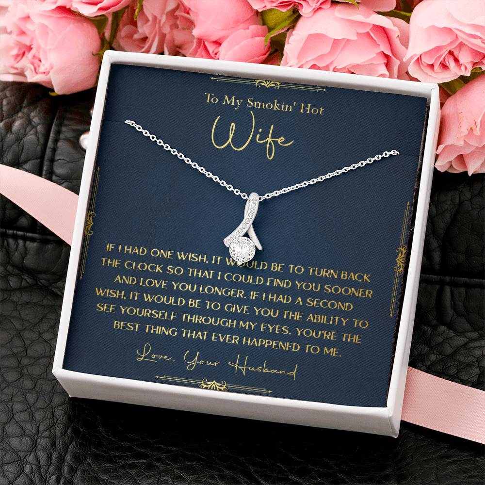 170B Necklace Gift To My Smokin Hot Wife, Gift for Her From Husband, Valentine Gift