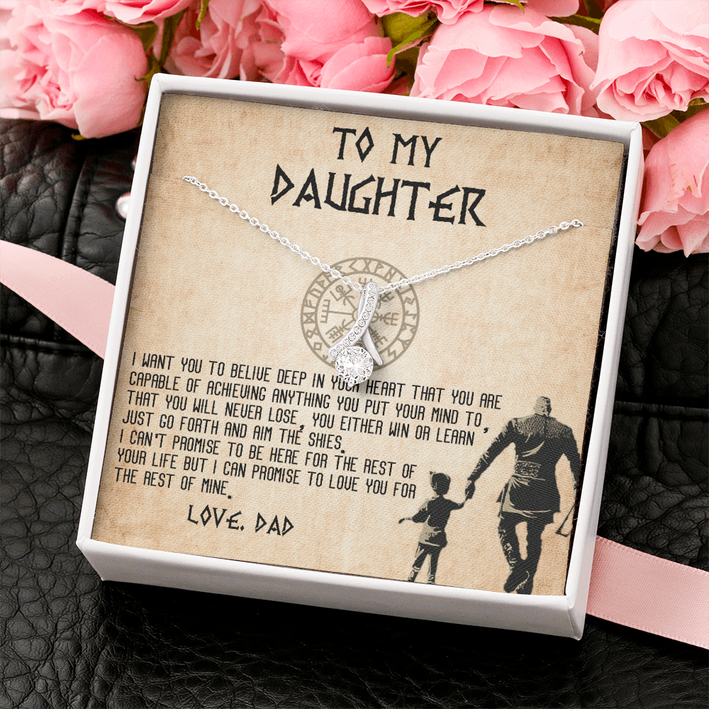 13B To my Daughter Necklace, Viking Dad Gift for Daughter, Daughter Birthday Gifts