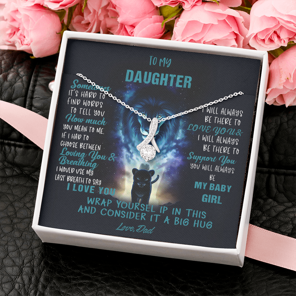 N350B To My Daughter Necklace, Daughter Father Necklace, Daughter Gift from Dad
