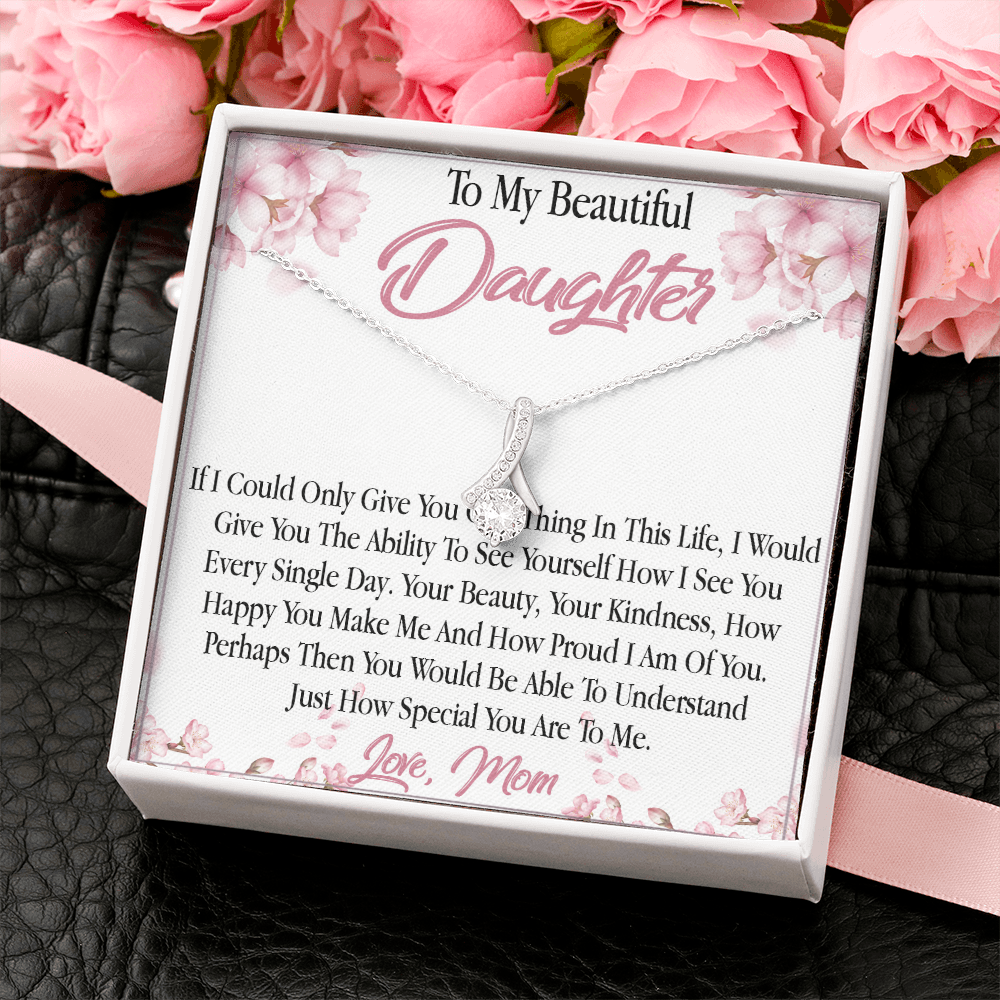 27B To My Daughter From Mom Necklace, Holiday, Birthday Gift To Daughter From Mom