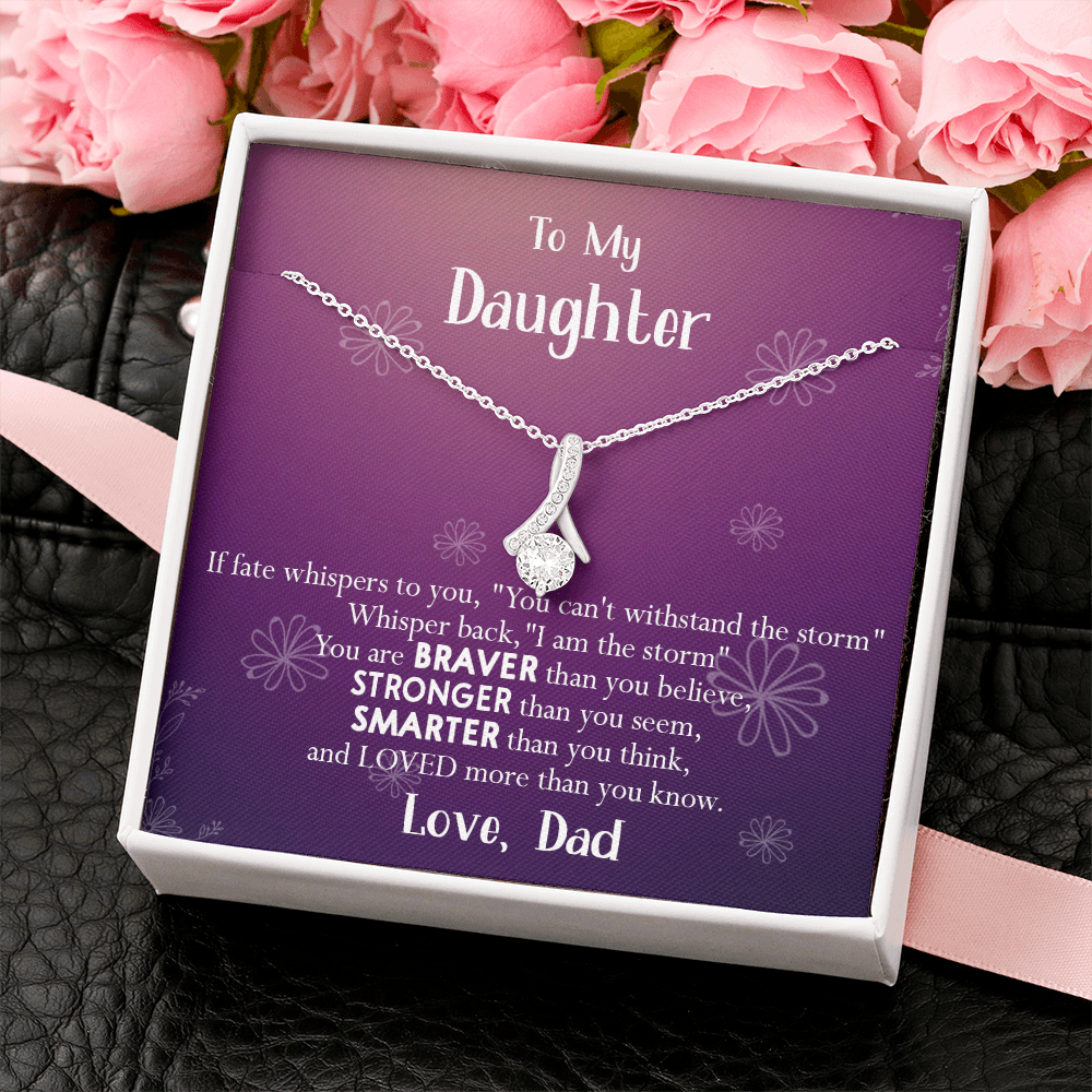 155B Necklace To My Daughter, Gift for Her, Women Necklace, Birthday Gift from Dad