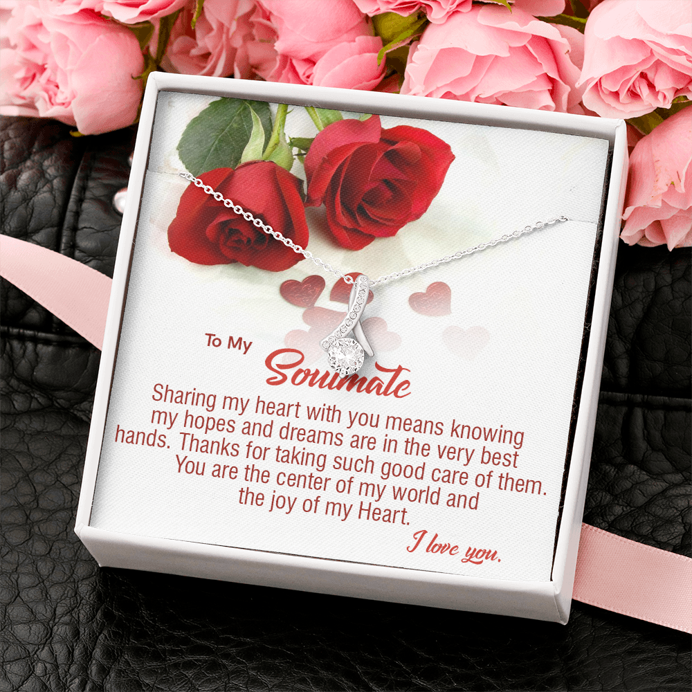 410B To My Soulmate Necklace, Birthday Gifts For Her, Gift For Girlfriend Wife