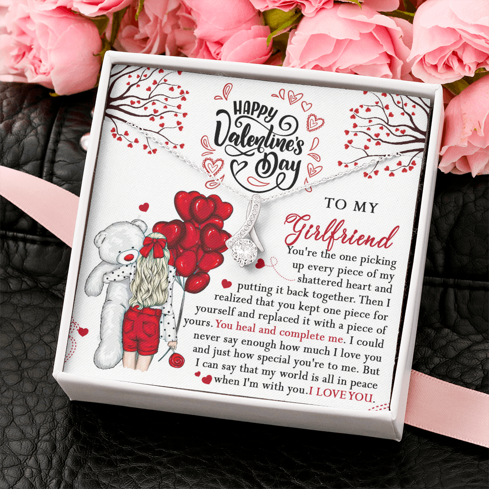 218B - Valentine Gift To my Girlfriend Knot Necklace from Boyfriend, Cute Love Gift