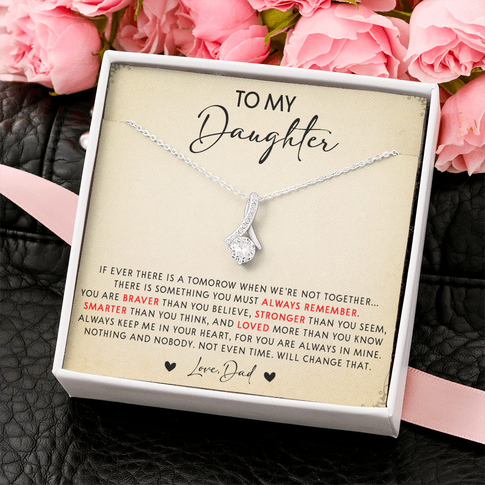 N349B To My Daughter Necklace, Daughter Father Necklace, Gift For Daughter From Dad