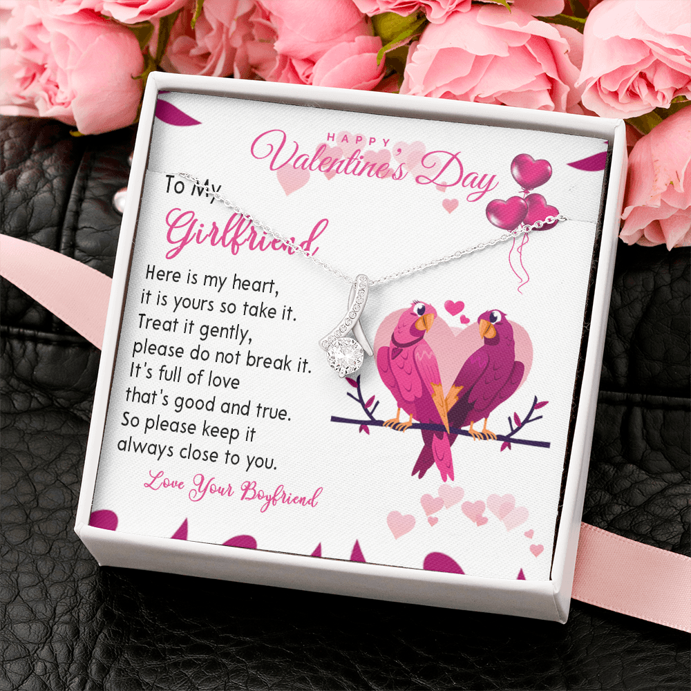 194B - Necklace To my Wife, Happy Valentine's Day Gift, Couple Love Bird Women Necklace