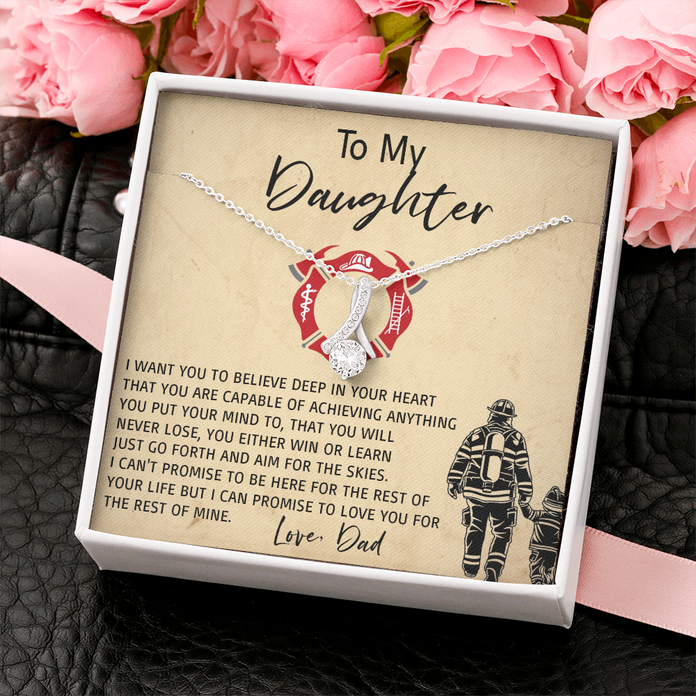 33B Daughter Necklace, To My Daughter Necklace, Birthday Gift For Daughter From Dad