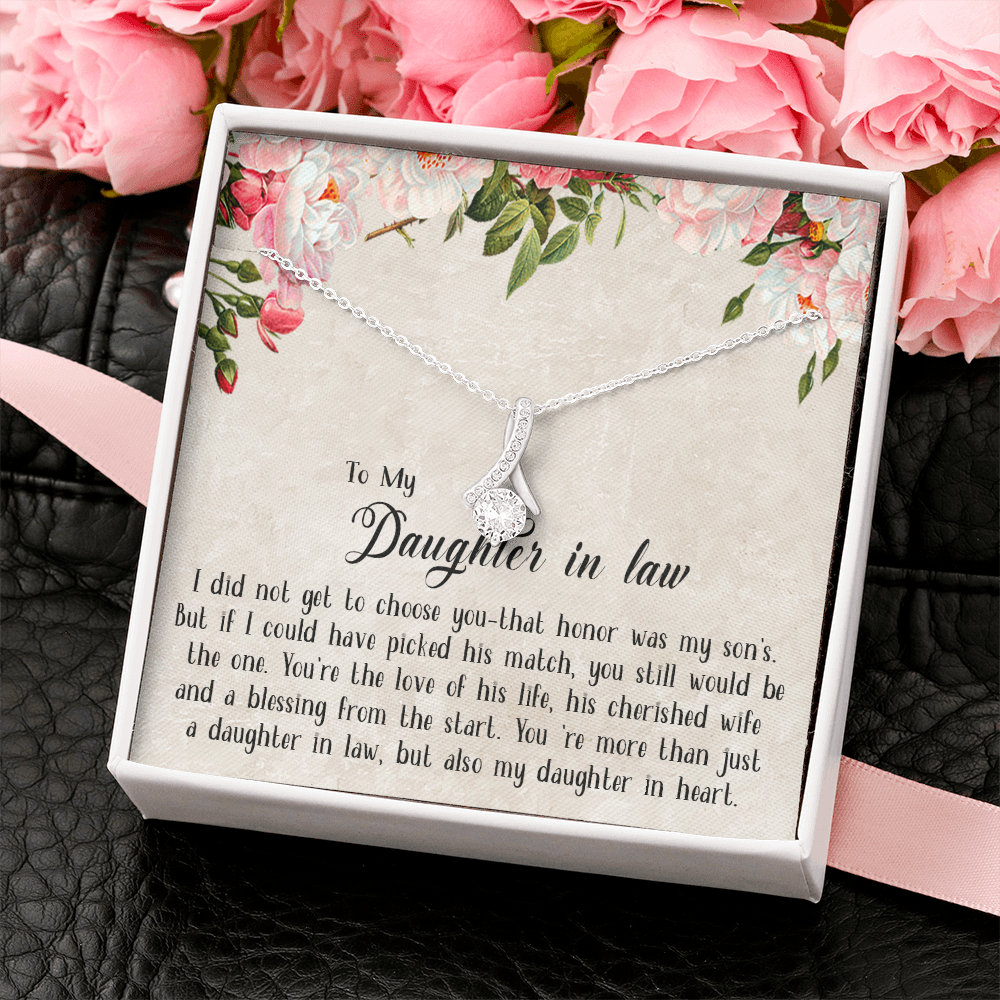 153B Necklace To My Daughter in law, Cute Necklace Gift from Dad Mom, Birthday Gift