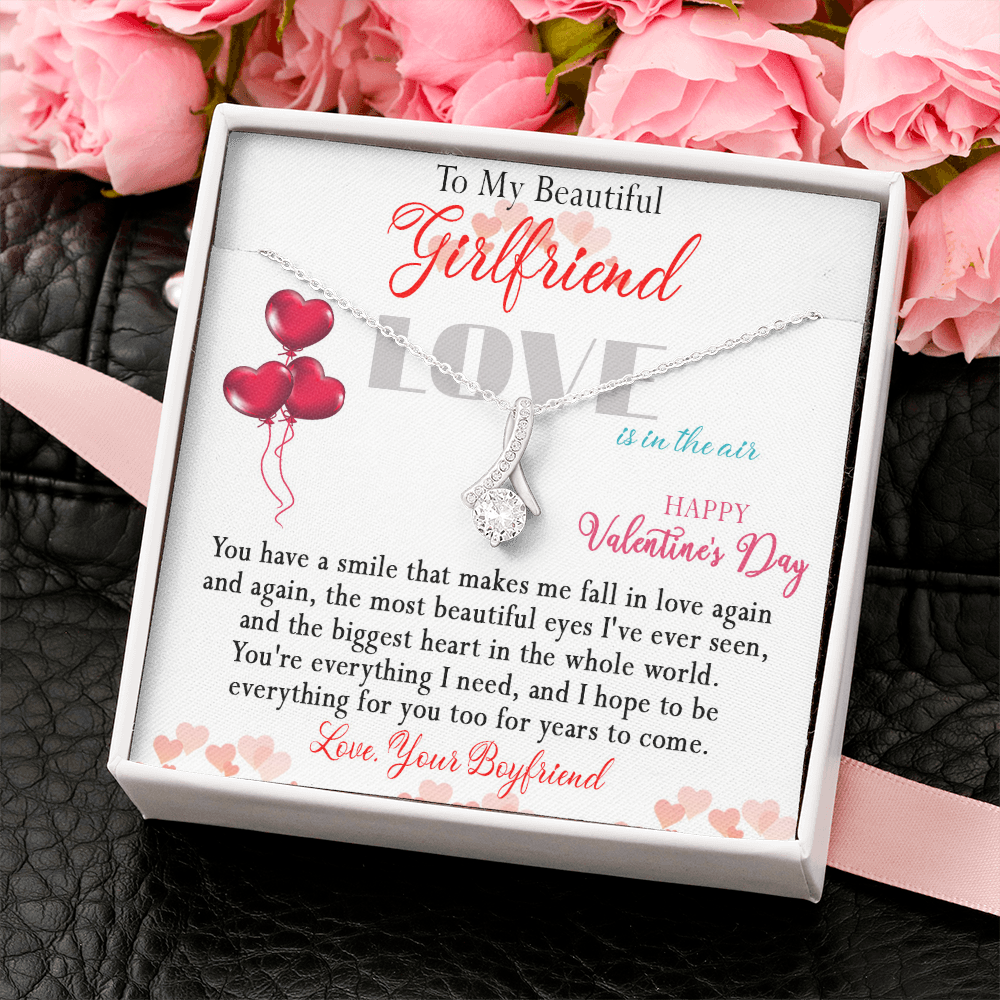 186B Necklace To Beautiful Girlfriend, Necklace Gift from Boyfriend, Valentine Gift
