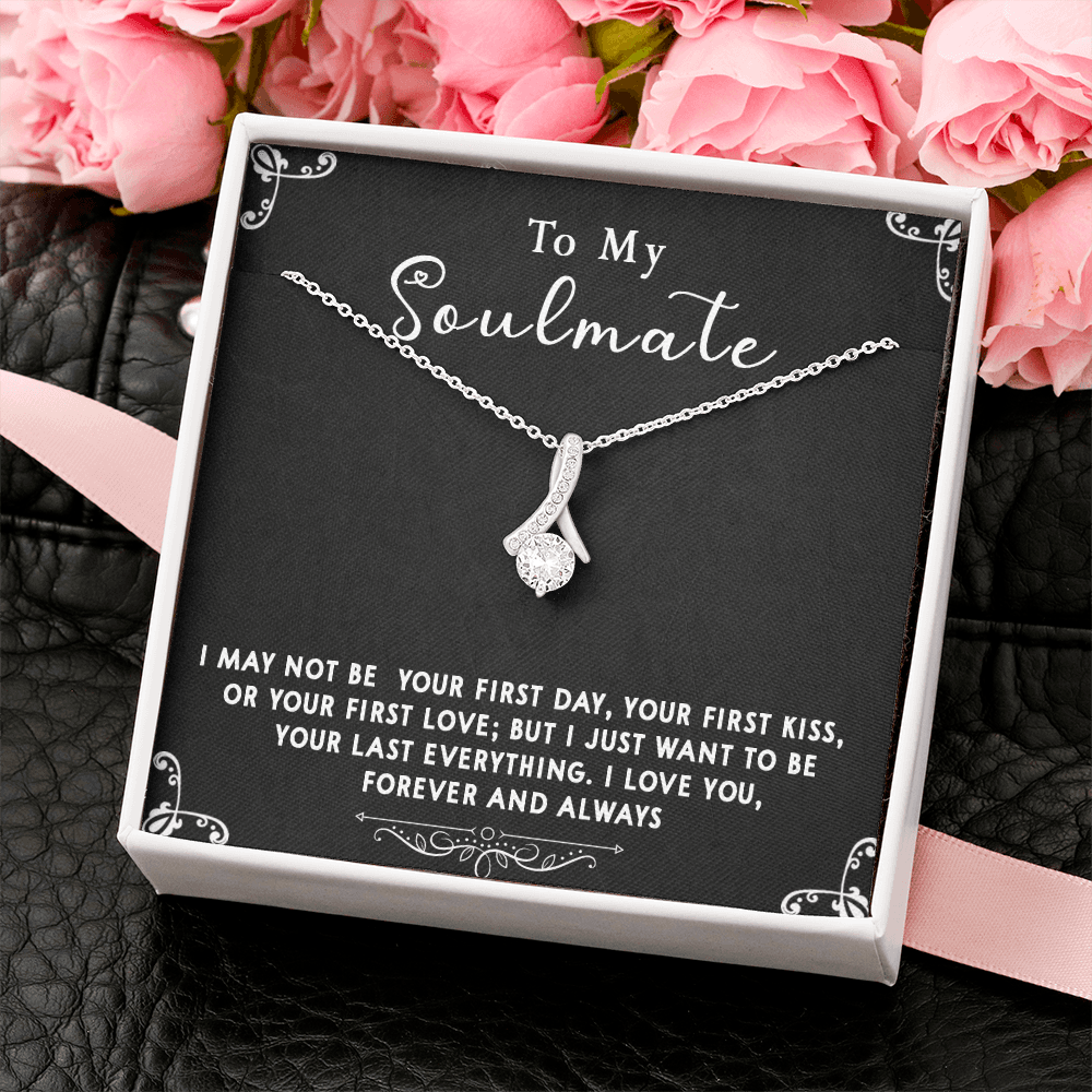169B Gift To My Soulmate Necklace, Birthday Necklace For Wife, Happy Valentine Gift
