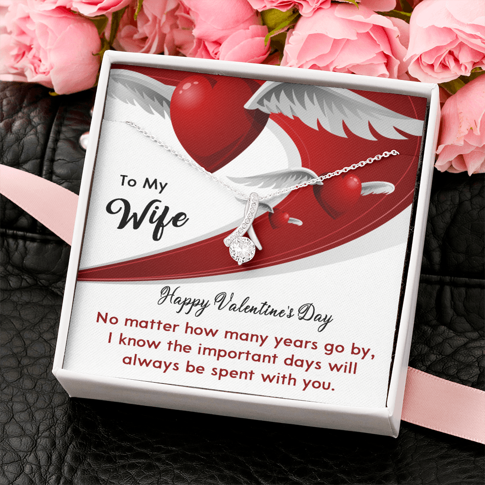196B - Happy Valentine's Day Gift, Necklace To my Wife, Love Heart Women Necklace