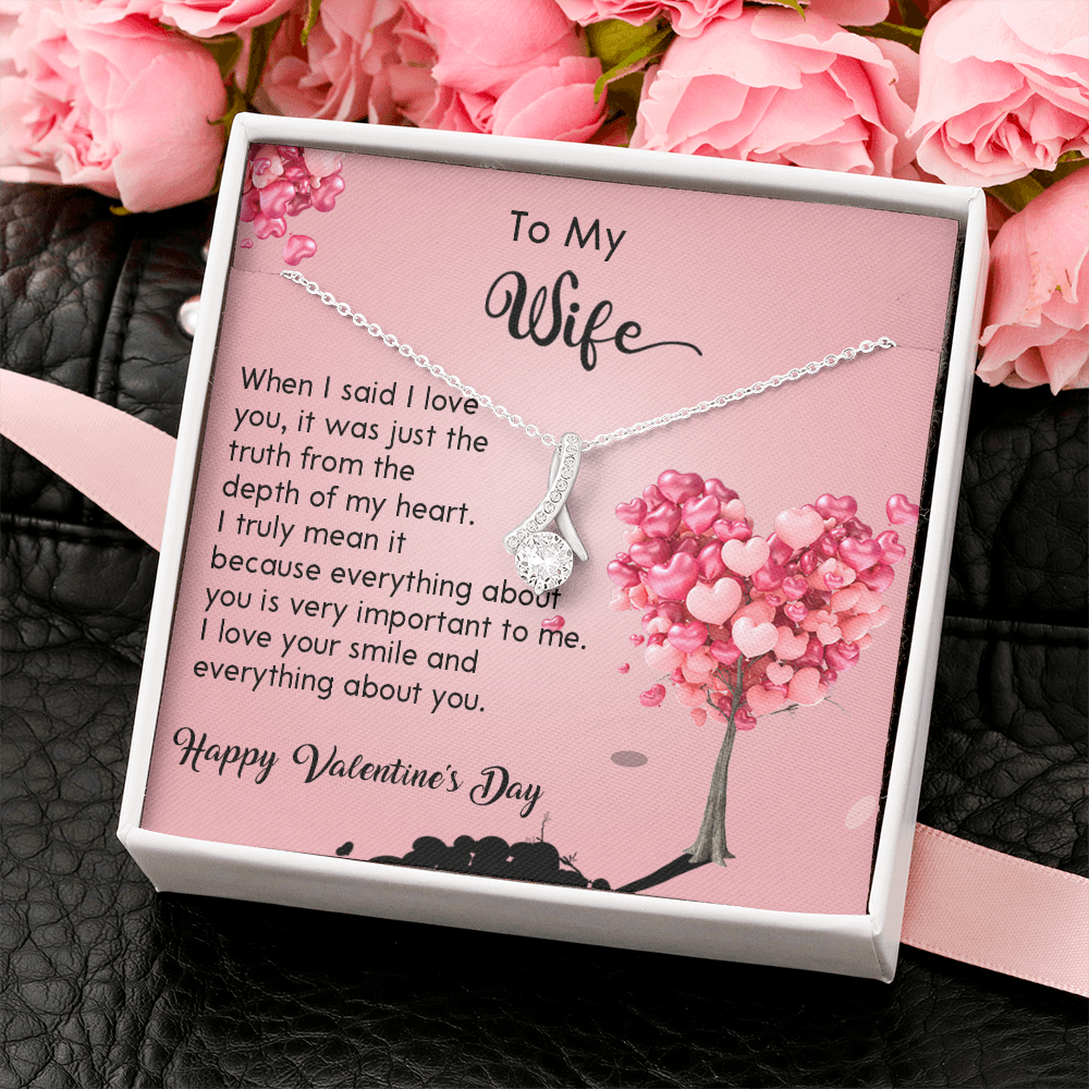 208B - Wife Necklace Gift from Husband, LOVE YOU Forever & Always, Valentine's Day Gift