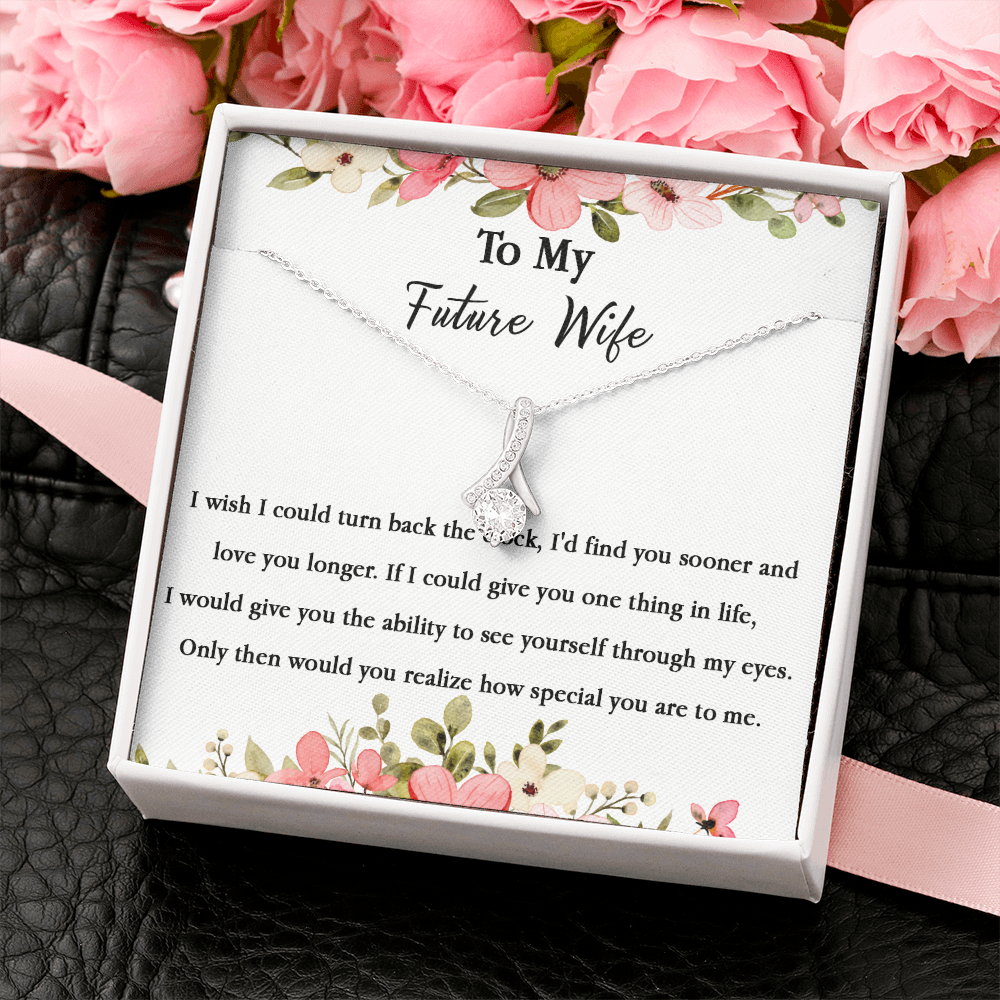 67B Necklace To My Future Wife/Girlfriend, Women Necklace for Her I LOVE YOU Forever
