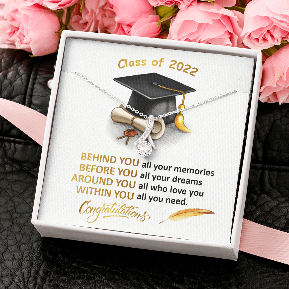 408B Class of 2022 Graduation Necklace, Congratulations Gift Necklace