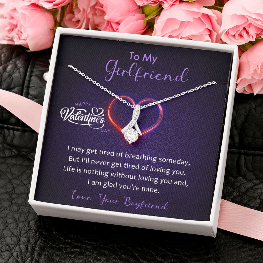 185B To my Girlfriend, Women Necklace Gift from Boyfriend, Valentine's Day Gift