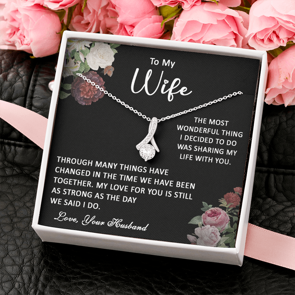 413B To My Wife Necklace, Gift Birthday Necklace From Husband For Wife, Gift Holiday