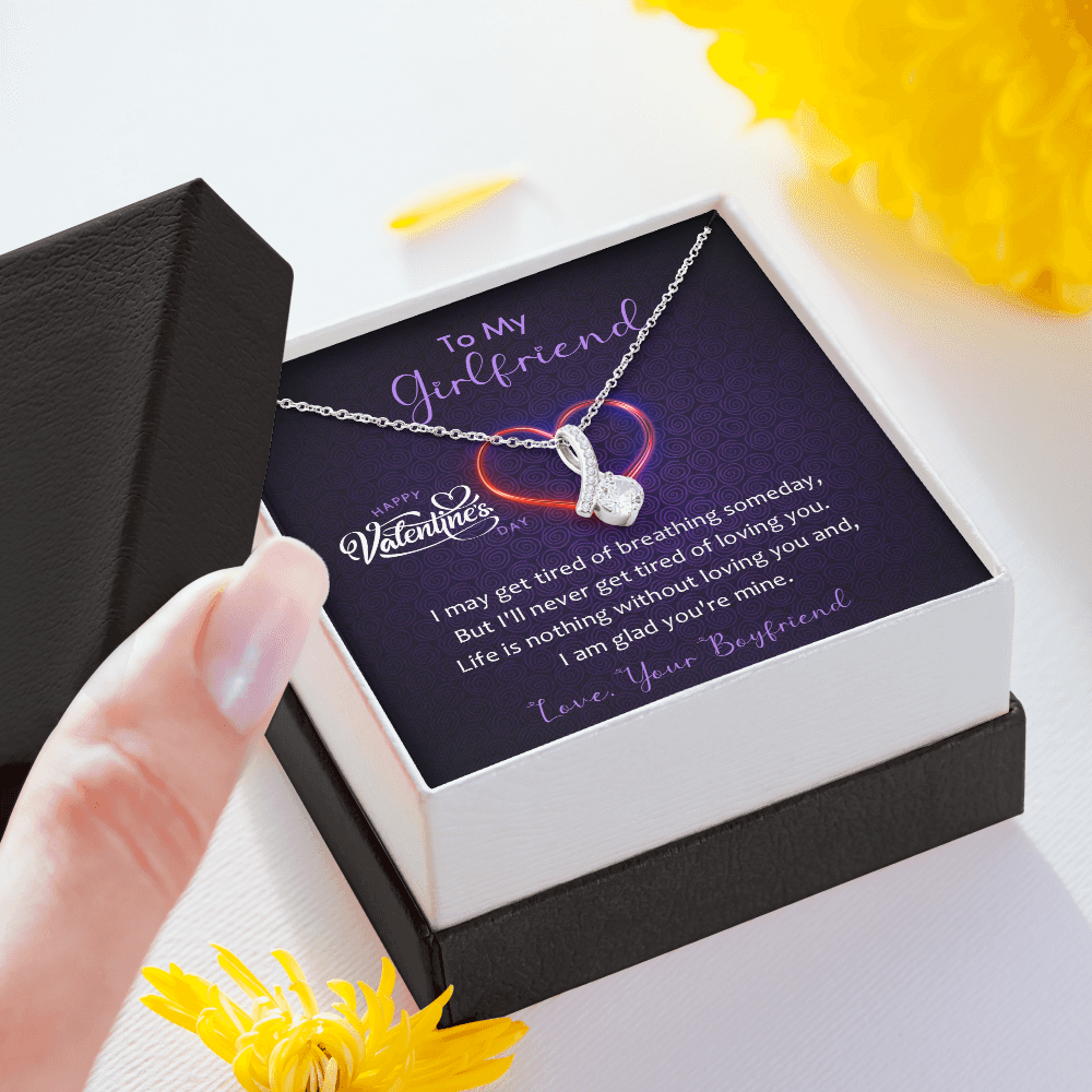 185B To my Girlfriend, Women Necklace Gift from Boyfriend, Valentine's Day Gift