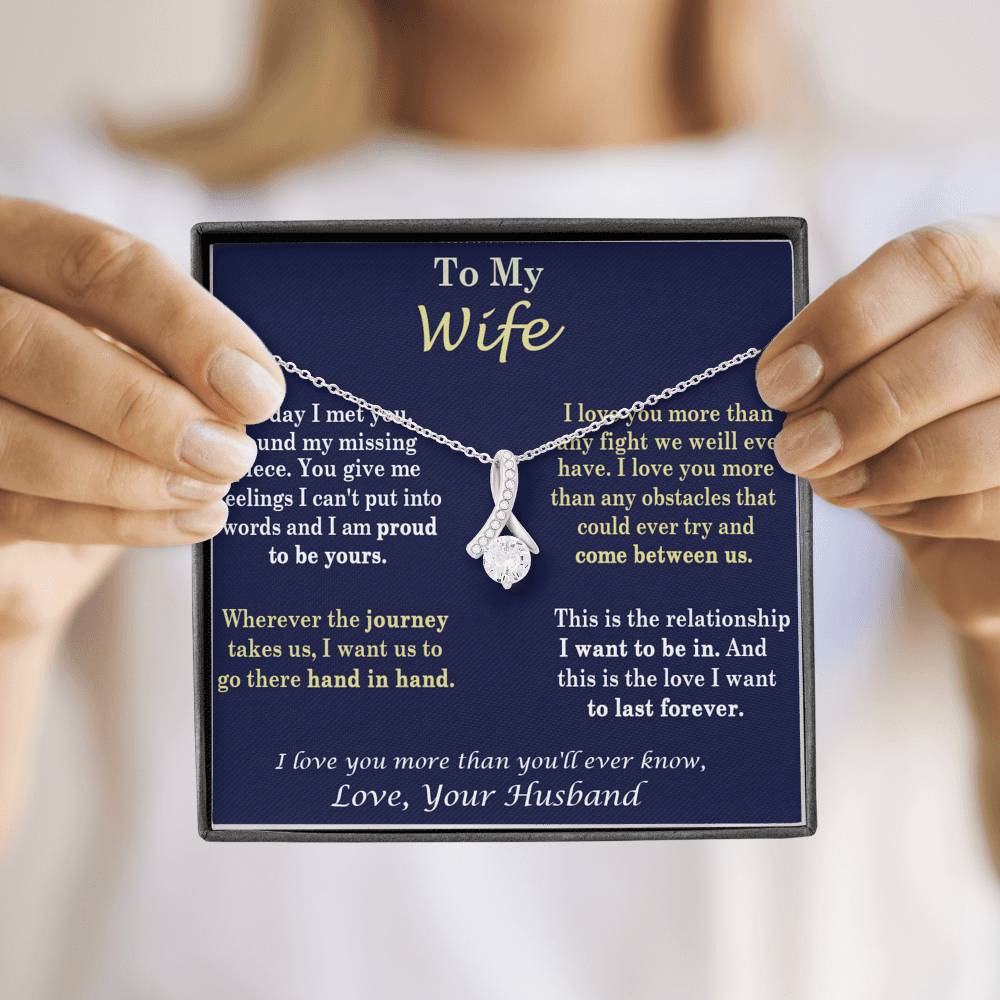 To My Wife, Necklace for My Wife Heart Necklace - Birthday, Anniversary Gift 369