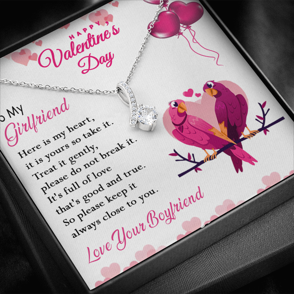 216B - Happy Valentine's Day Gift, Necklace To my Girlfriend, Necklace Love Couple Bird